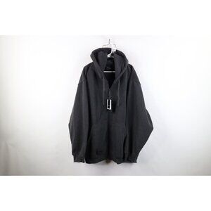 Deadstock Vintage 90s Y2K Streetwear Mens 4XL Blank Heavyweight Full Zip Hoodie